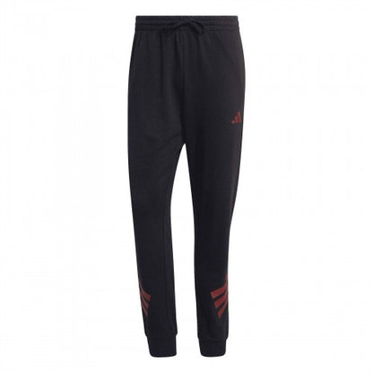 Front - Adidas Mens 3 Stripes Tapered Slim Running Jogging Bottoms