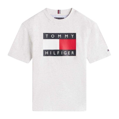 Front - Tommy Hilfiger Childrens/Kids Heritage Flag Logo Regular T-Shirt