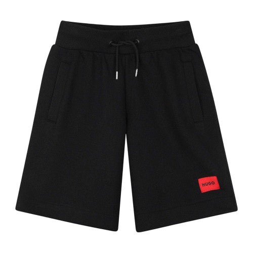Front - Hugo Childrens/Kids Fleece Logo Sweat Shorts