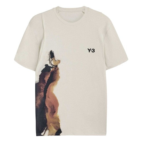Front - Y-3 Mens Quick Dry Slim Tennis T-Shirt