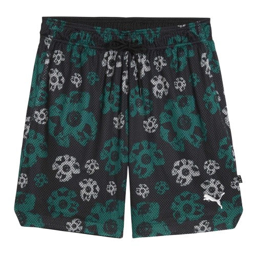 Front - Puma Mens Hoopocalypse Reversible Basketball Shorts
