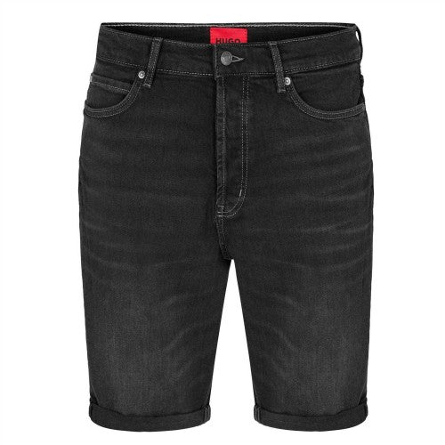 Front - Hugo Mens Denim Durable Shorts