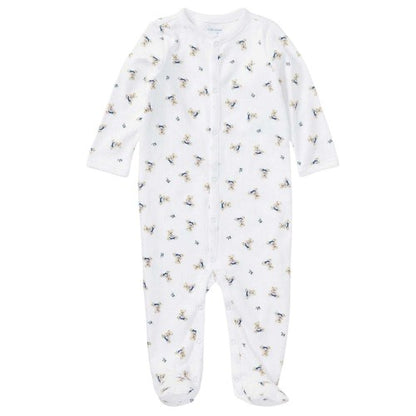 Front - Ralph Lauren Baby Teddy Bear Sleepsuit
