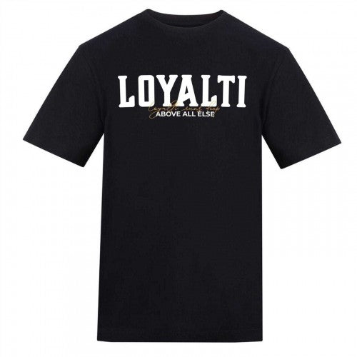Front - Loyalti Unisex Adult Text Logo T-Shirt