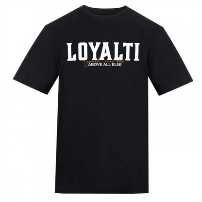 Front - Loyalti Unisex Adult Text Logo T-Shirt