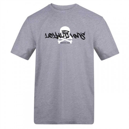 White-Blue - Front - Loyalti Unisex Adult Skull Logo T-Shirt