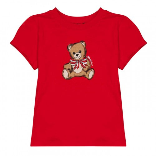 Front - Moschino Childrens/Kids Teddy Bear Soft Regular T-Shirt