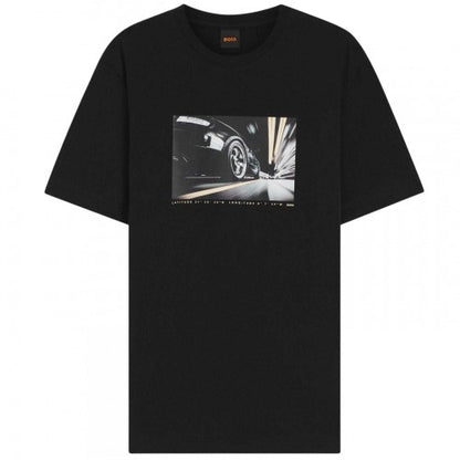Front - Boss Mens Graphic Print Regular T-Shirt