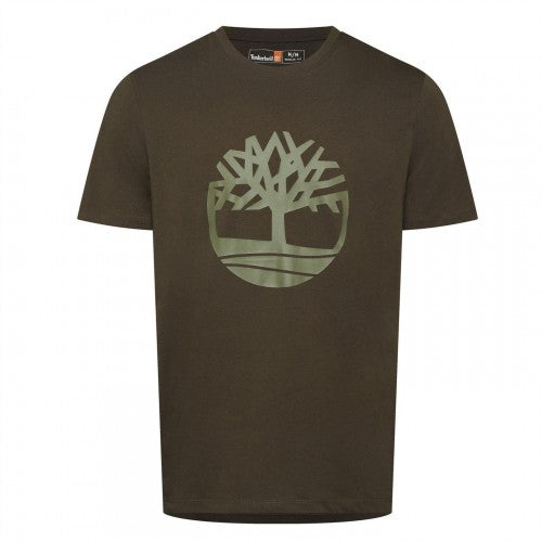 Front - Timberland Mens Northwood Tree Logo Regular T-Shirt