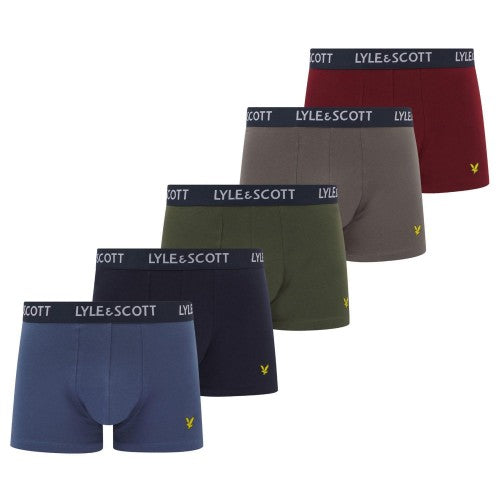 Front - Lyle & Scott Mens Core Boxer Shorts (Pack of 5)