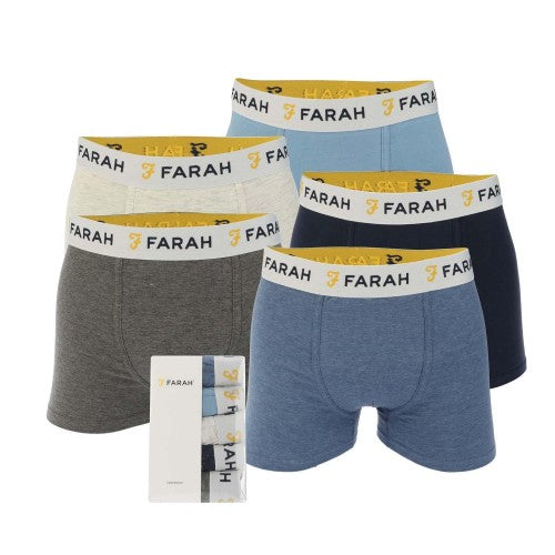 Front - Farah Mens Orden Boxer Shorts (Pack of 5)
