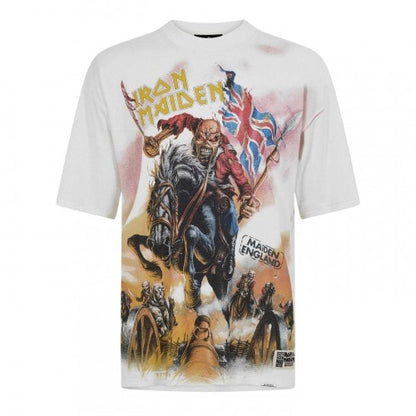 Front - Iron Maiden Mens Maiden England Eddie Distressed Short-Sleeved T-Shirt
