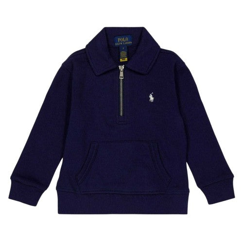 Front - Ralph Lauren Childrens/Kids Quarter Zip Regular Sweatshirt