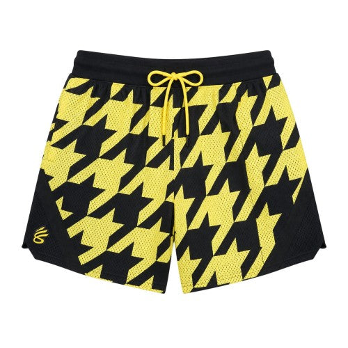 Front - Under Armour Mens Curry Houndstooth Basketball Shorts