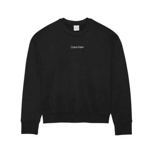 Front - Calvin Klein Womens/Ladies Logo Fleece Crew Neck Sweatshirt