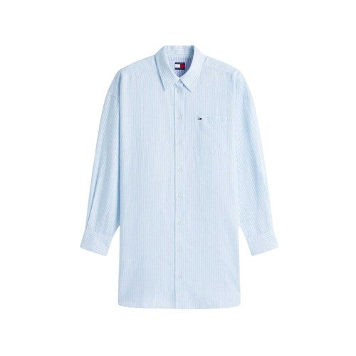Front - Tommy Jeans Womens/Ladies Long-Sleeved Shirt Dress