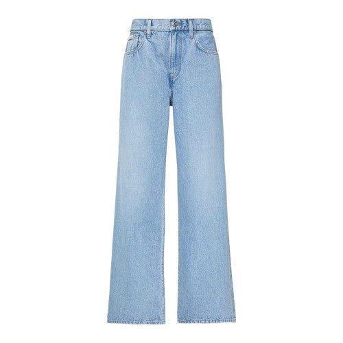 Front - Calvin Klein Womens/Ladies Wide Leg Jeans