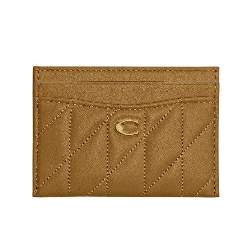 Front - Coach Quilted Leather Card Holder