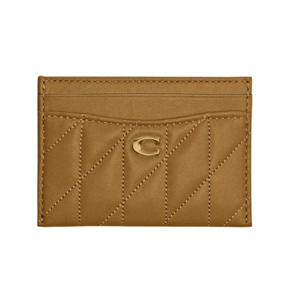 Front - Coach Quilted Leather Card Holder
