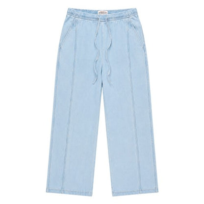 Front - Guess Womens/Ladies Denim Wide Leg Joggers