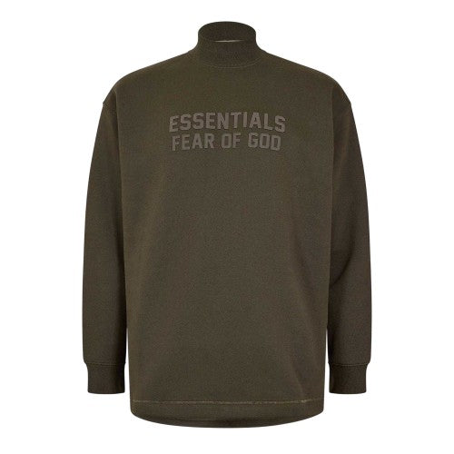 Front - Fear Of God Essentials Mens Logo Crew Neck Sweatshirt