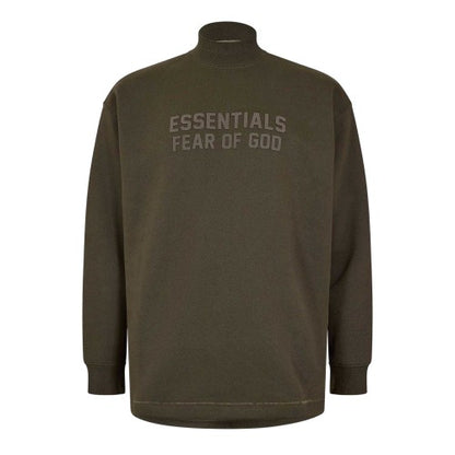 Front - Fear Of God Essentials Mens Logo Crew Neck Sweatshirt