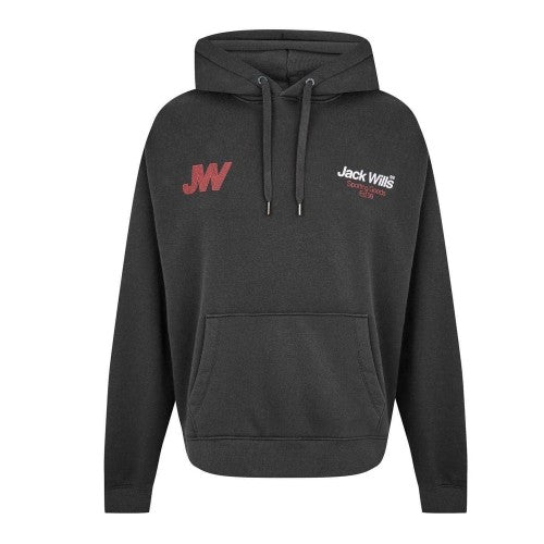 Front - Jack Wills Mens Lettering Relaxed Fit Hoodie
