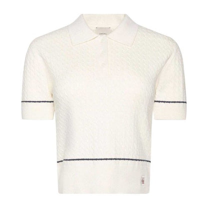 Front - Calvin Klein Womens/Ladies Cable Knit Cotton Polo Shirt