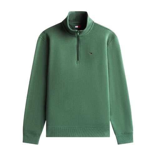 Front - Tommy Jeans Mens Fleece Quarter Zip Jumper