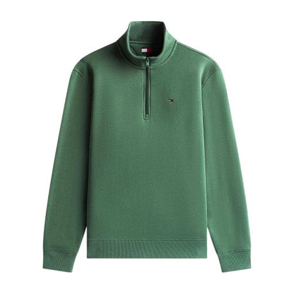 Front - Tommy Jeans Mens Fleece Quarter Zip Jumper