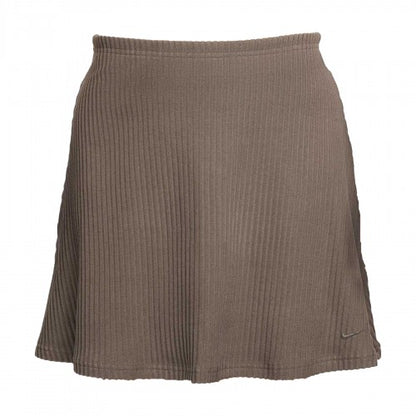 Front - Nike Womens/Ladies Chill Ribbed Knitted Mini Skirt