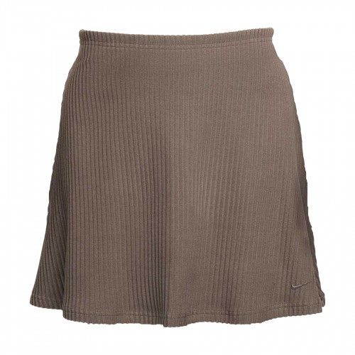 Front - Nike Womens/Ladies Chill Ribbed Knitted Mini Skirt