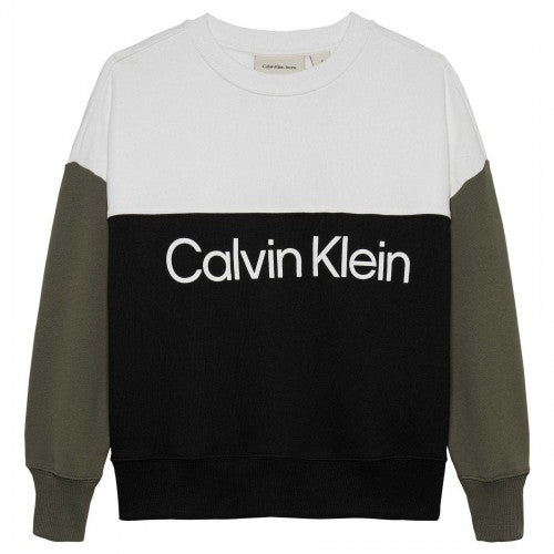 Front - Calvin Klein Childrens/Kids Colour Block Sweatshirt