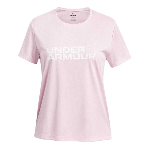 Front - Under Armour Girls Tech Wordmark T-Shirt