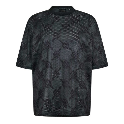 Front - Daily Paper Mens Logo Mesh T-Shirt