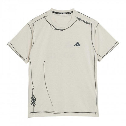 Front - Adidas Mens Doodle Logo Loose Fit T-Shirt
