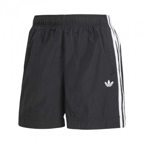 Front - Adidas Womens/Ladies Adicolor Woven 3 Stripes Lightweight Loose Fit Shorts