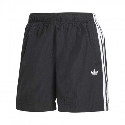 Front - Adidas Womens/Ladies Adicolor Woven 3 Stripes Lightweight Loose Fit Shorts