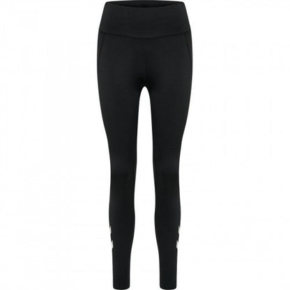 Front - Hummel Womens/Ladies Logo High Waist Tights