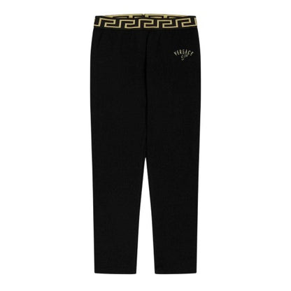 Front - Versace Childrens/Kids Greca Fitted Leggings