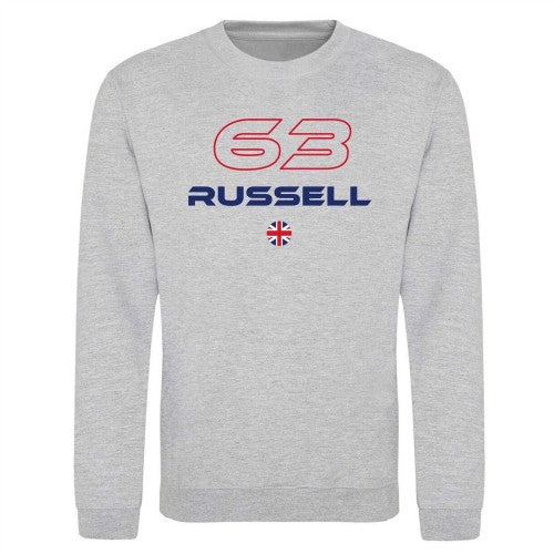 Front - AWD Mens Russell Formula 1 Long-Sleeved Sweatshirt