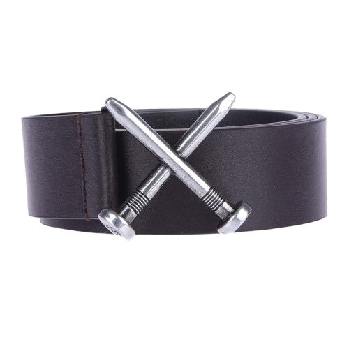 Front - Off White Mens Crossed Nail Leather Belt