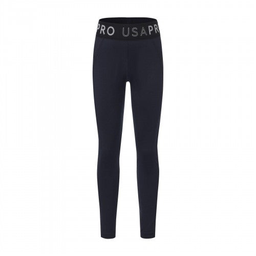 Front - USA Pro Girls Logo Training Leggings
