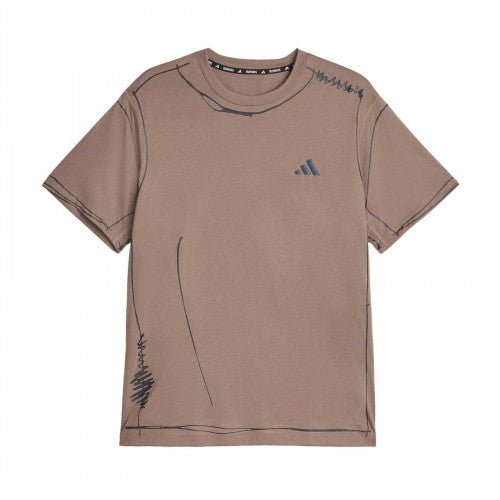 Front - Adidas Unisex Adult Doodles Loose Fit T-Shirt