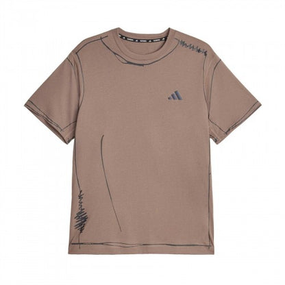 Front - Adidas Unisex Adult Doodles Loose Fit T-Shirt