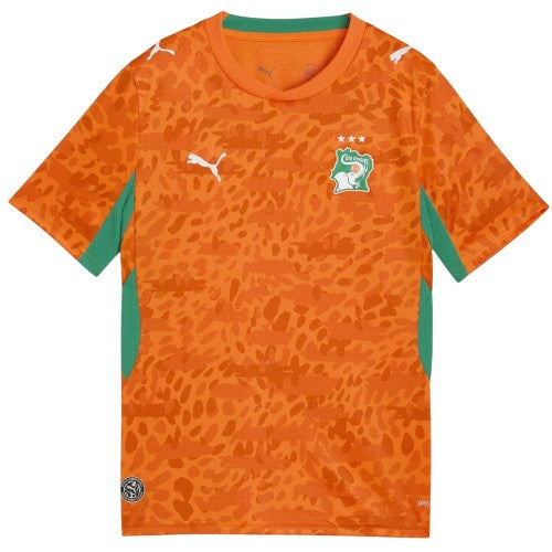 Front - Puma Childrens/Kids World Cup 2026 Ivory Coast FC Football Shirt