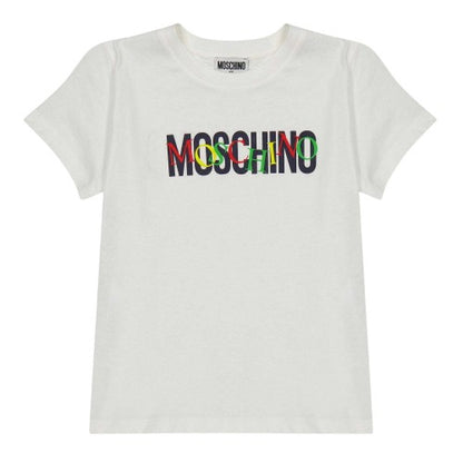 Front - Moschino Childrens/Kids Logo Short-Sleeved T-Shirt