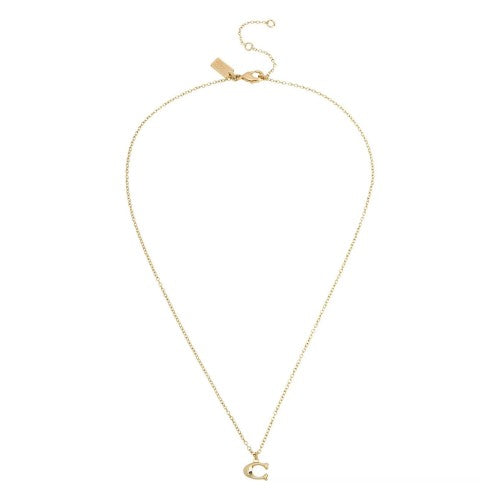 Front - Coach C Metal Necklace