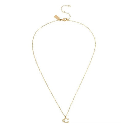 Front - Coach C Metal Necklace