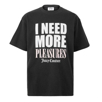 Front - Juicy Couture Unisex Adult More Pleasure Oversized T-Shirt